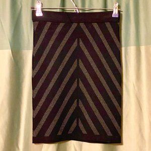 Max Studio stretchy slimming pencil black/gray short mini party skirt, XS